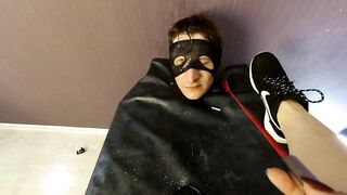 You will lick my sneakers and I will spit and beat you.