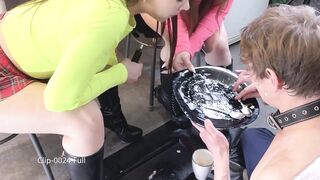 0024RB Princess he will lick the dessert from our boots! And at the end I'll probably pee in his mou