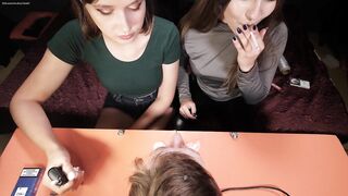 And we started SPIT-ROASTING that nasty face! Covered his whole head — eyes, mouth, nose, ears — in thick ropes of our slimy loogies, dumping cigarett