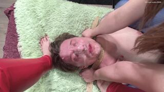 Rebecca and I Humiliate the slave, I am his soul, Rebecca makes us lick his feet, we cheerfully spit