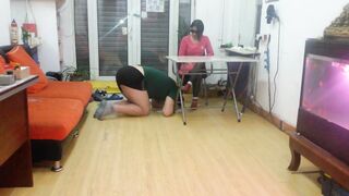 黑丝 白袜 棉袜套丝袜 皮靴 白袜 短靴 双人 羞辱 踩脸 调教 舔脚 足交