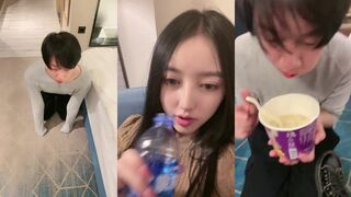 【奈奈生】114 绿帽贱货跪求圣水+口水