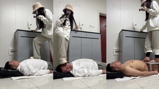 温雅  隔板踩踏