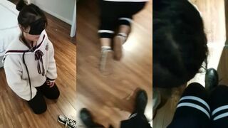 【哈宝S调女M】皮鞋长筒袜虐女M G-200109-12