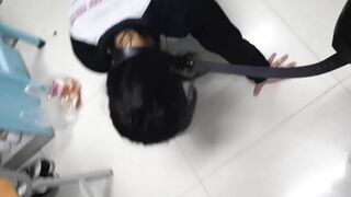 【哈宝S调女M】叼袜子帆布鞋宿舍遛狗