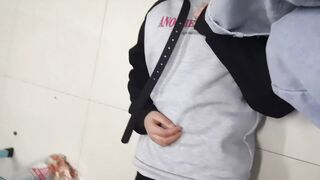 【哈宝S调女M】叼袜子帆布鞋宿舍遛狗