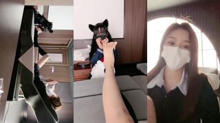 梅美子训练女仆装美女舔脚