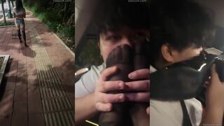 户外搭讪素人车内调我