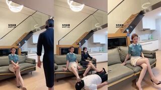 大韩跟东航空姐下班后的日常、钻跨骑马