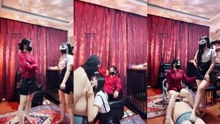 冷颜 玩 情侣奴 舔脚 马桶