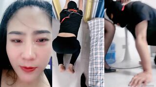 黑色夫人 铁链 拴狗 高跟 黑丝 虐