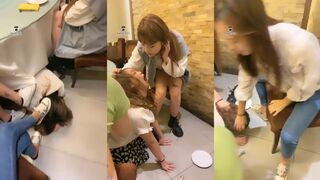 甜心S三女王饭店桌下公开玩女M23分钟