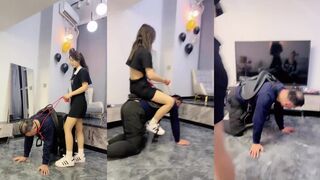 新疆少数民族女生骑马术58分钟