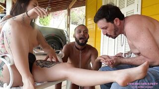 Licking Girls Feet - NIKA and VICTOR - Did you like the way we have sex darling