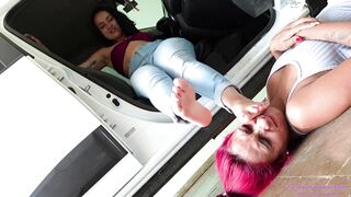 Licking Girls Feet - NIKA - Worship me after shopping!