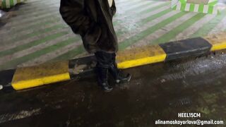 HEEL15CM - Polina - Polina Walks In A Dirty Parking Lot