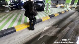 HEEL15CM - Polina - Polina Walks In A Dirty Parking Lot